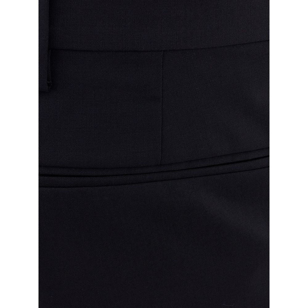 Valentino Elegant Black Wool Pants for Men