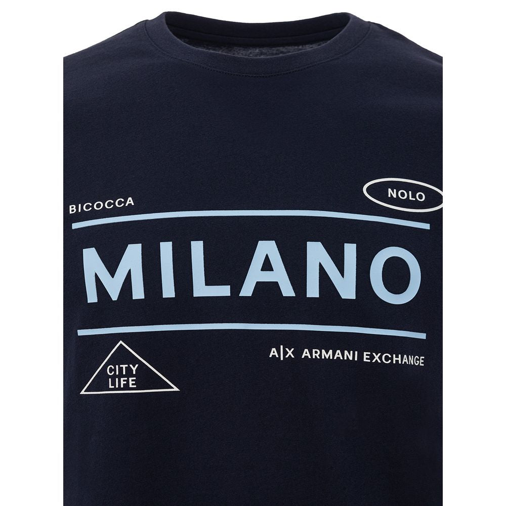 Armani Exchange Blue Cotton T-Shirt
