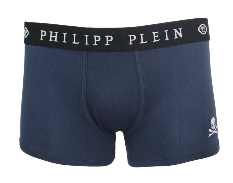 Philipp Plein Elegant Navy Blue Boxer Duo