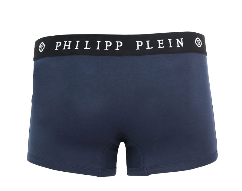 Philipp Plein Elegant Navy Blue Boxer Duo