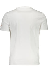 Guess Jeans Sleek White Cotton Slim Tee with Logo Print