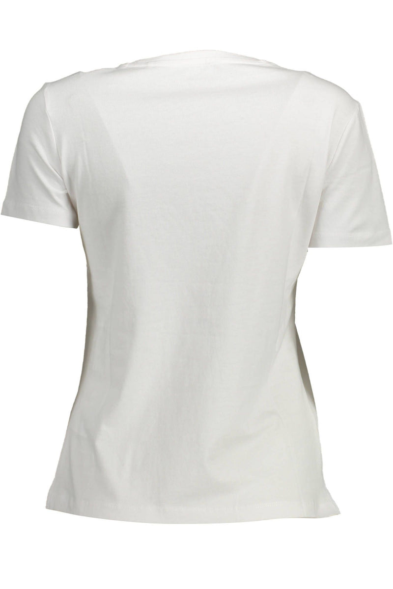 Guess Jeans Chic White Embroidered Logo Tee