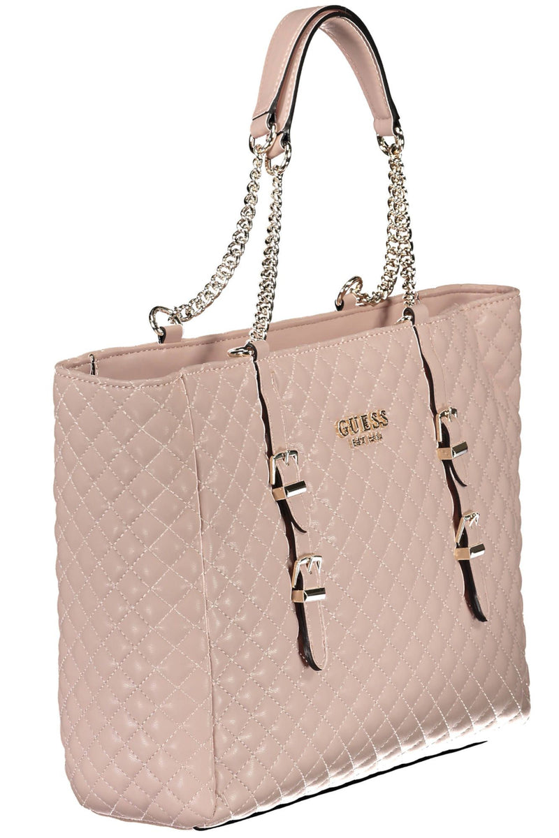 Guess Jeans Chic Pink Chain-Handle Shoulder Bag