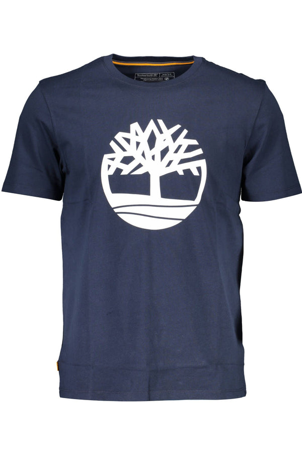 Timberland Organic Cotton Blue Tee with Signature Print