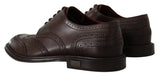 Dolce & Gabbana Brown Leather Oxford Wingtip Formal Derby