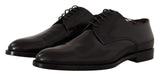 Dolce & Gabbana Black Leather Lace Up Formal Derby Shoes