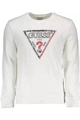 Guess Jeans Sleek White Crewneck Sweatshirt