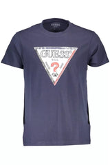 Guess Jeans Classic Blue Organic Cotton Logo Tee