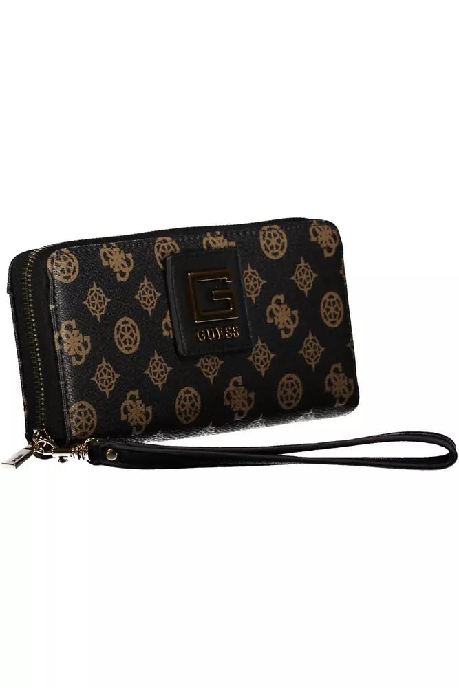 Guess Jeans Chic Brown Polyethylene Multi-Compartment Wallet