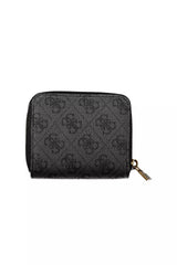 Guess Jeans Elegant Black Polyethylene Wallet with Logo Detail