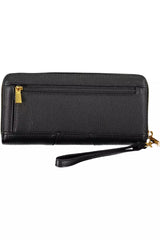 Guess Jeans Elegant Black Polyethylene Wallet with Contrasting Details