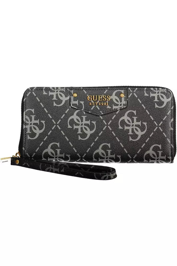 Guess Jeans Elegant Black Multi-Compartment Wallet