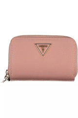 Guess Jeans Chic Pink Double Wallet with Contrasting Accents