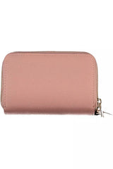 Guess Jeans Chic Pink Double Wallet with Contrasting Accents