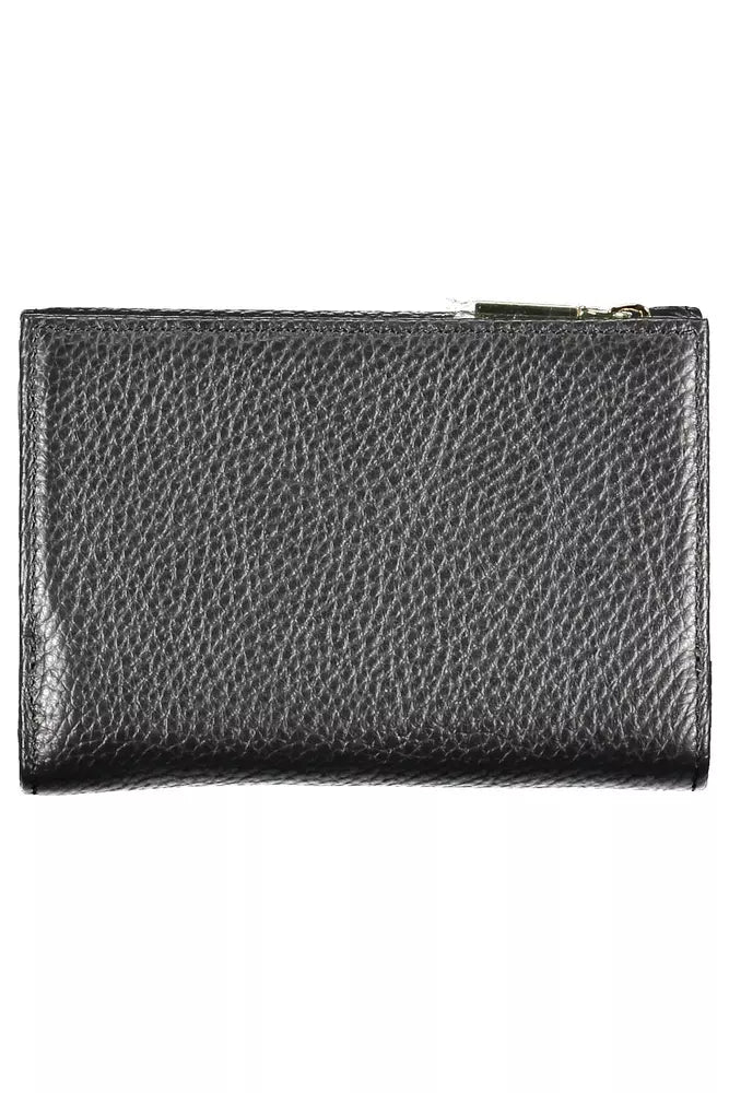 Coccinelle Chic Black Leather Wallet with Multiple Compartments