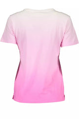 Guess Jeans Chic Pink Logo Tee with Contrasting Details