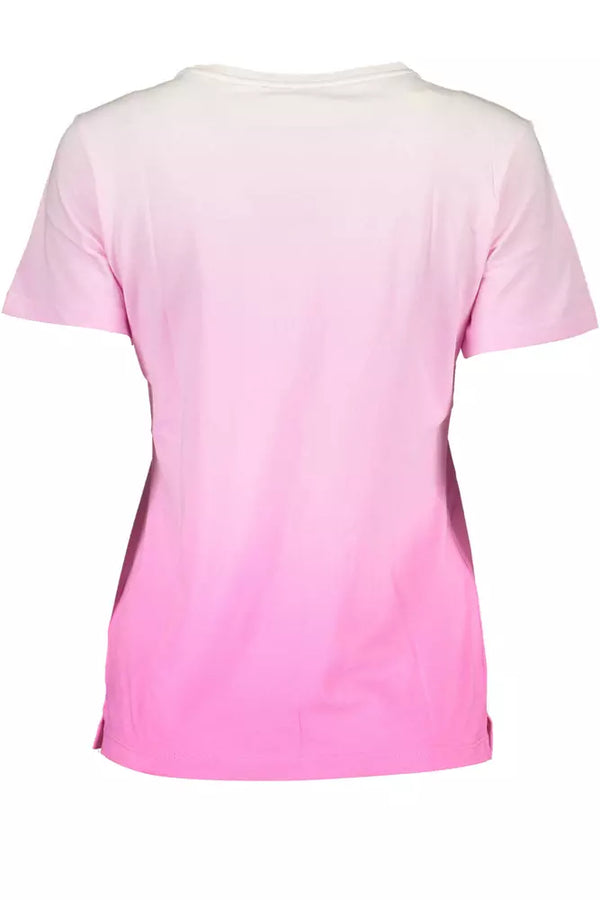 Guess Jeans Chic Pink Logo Tee with Contrasting Details