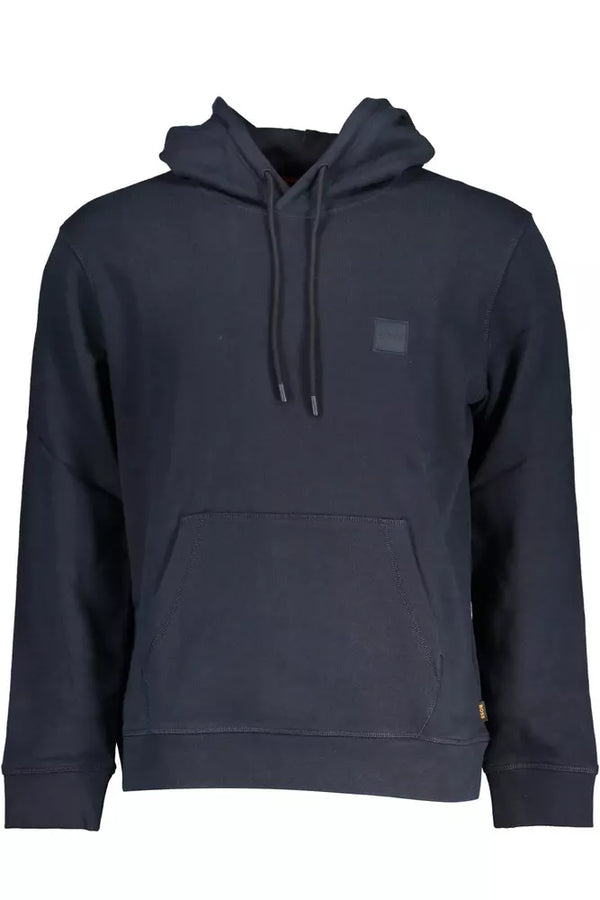 Hugo Boss Sleek Hooded Sweatshirt in Rich Blue