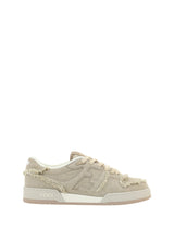 Fendi Sleek Grey Low Top Leather Sneakers