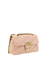 PINKO Elegant Light Pink Quilted Shoulder Bag