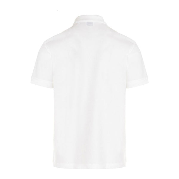 Burberry Elegant White Pique Cotton Polo Shirt