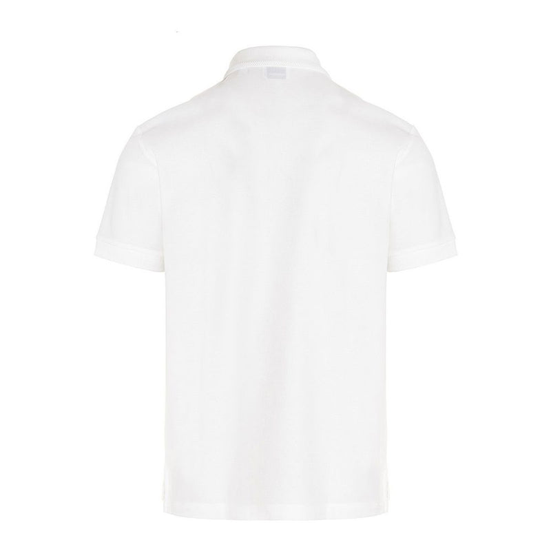 Burberry Elegant White Pique Cotton Polo Shirt