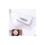 Burberry Elegant White Pique Cotton Polo Shirt