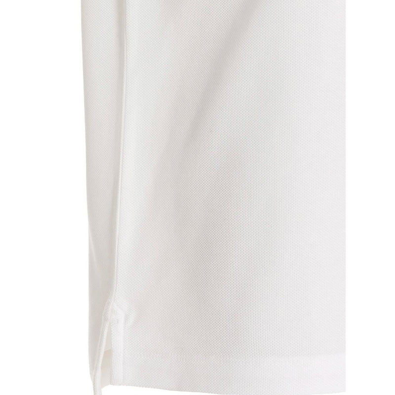 Burberry Elegant White Pique Cotton Polo Shirt