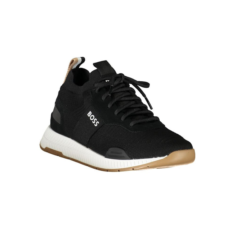 Hugo Boss Sleek Titanium Runn Sports Shoes with Contrast Details