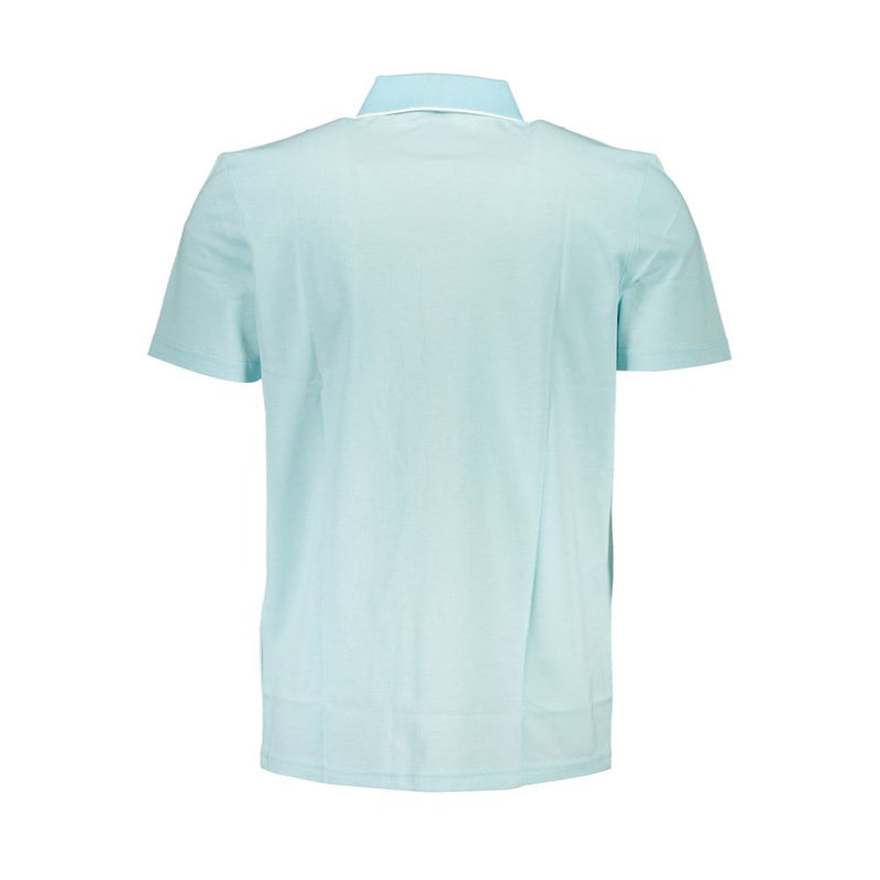 Hugo Boss Elegant Light Blue Cotton Polo with Contrast Detail