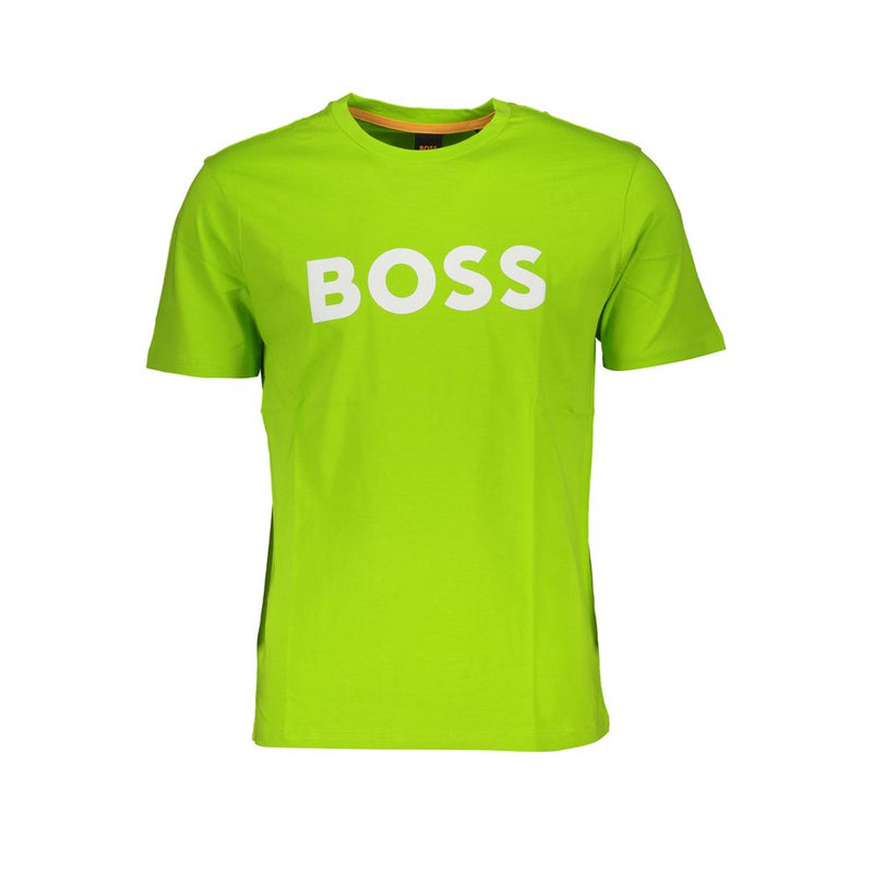 Hugo Boss Eco-Friendly Organic Cotton Tee in Lush Green