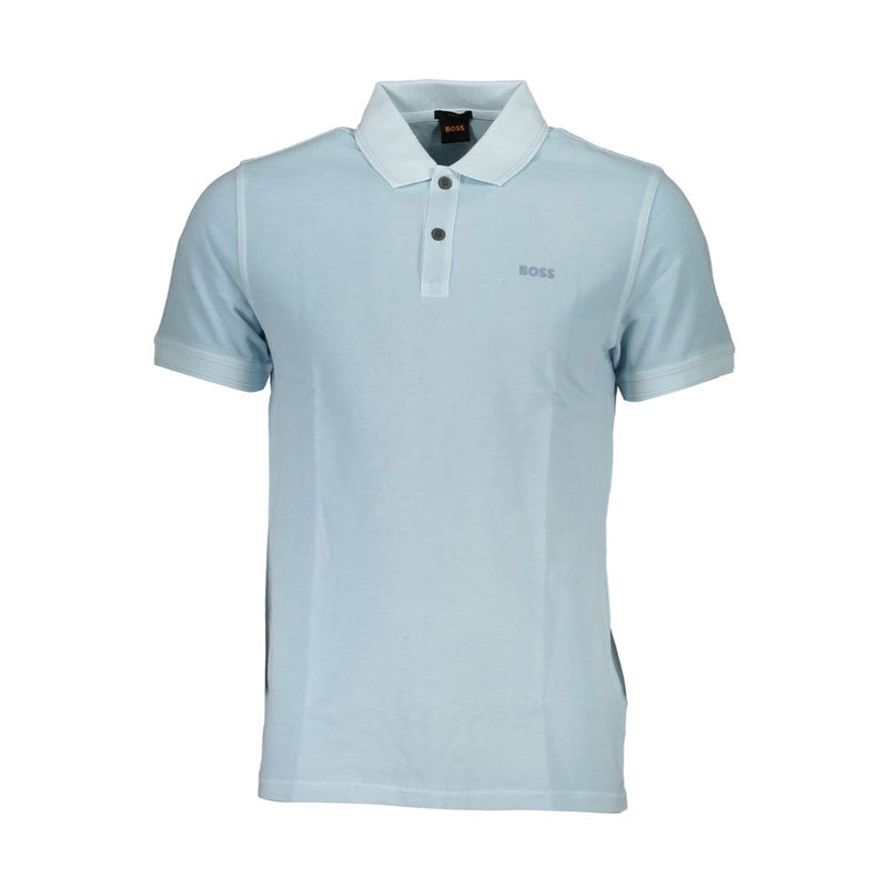 Hugo Boss Sleek Slim-Fit Light Blue Polo Shirt