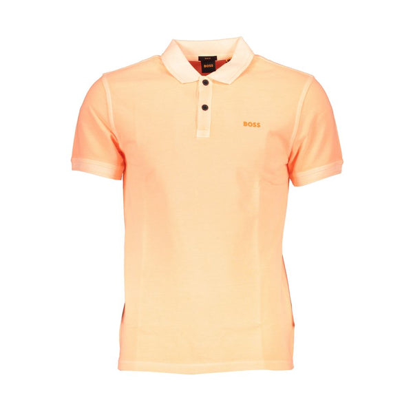 Hugo Boss Sleek Slim Fit Polo Shirt in Vibrant Orange