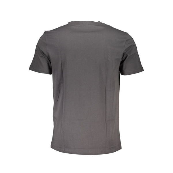 Hugo Boss Elegant Gray Crew Neck Organic Cotton Tee