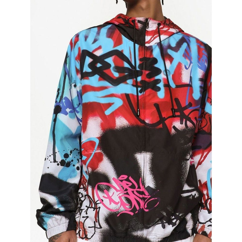 Dolce & Gabbana Graffiti-Inspired Nylon Hooded Jacket