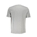 Hugo Boss Sleek Gray Organic Cotton Tee with Logo