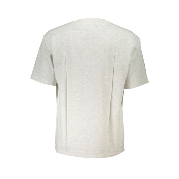 Hugo Boss Elegant Gray Crew Neck Logo Tee