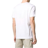 Dolce & Gabbana V-Neck Cotton Logo Tee in Pristine White