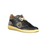 Blauer Sleek Black Lace-Up Sneakers with Contrast Details