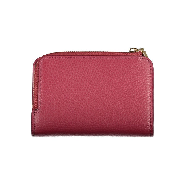 Coccinelle Elegant Pink Leather Wallet with Secure Closures