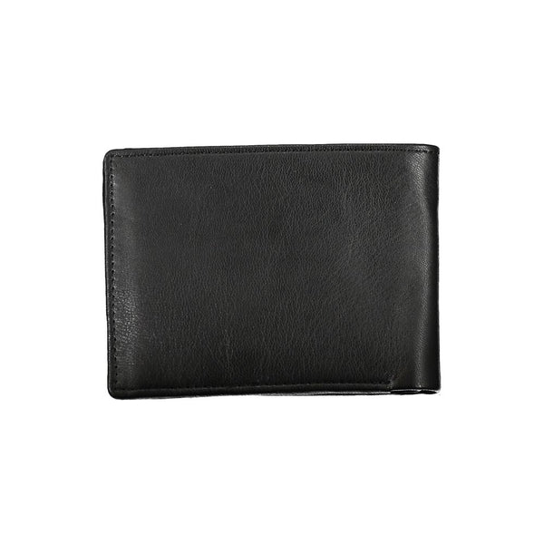 Blauer Elegant Black Leather Dual Compartment Wallet