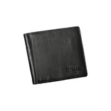 Blauer Elegant Black Leather Dual Compartment Wallet