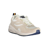 K-WAY Beige Lace-Up Sneakers with Contrast Details