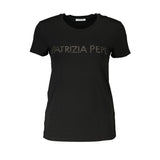 Patrizia Pepe Chic Rhinestone Crew Neck Tee