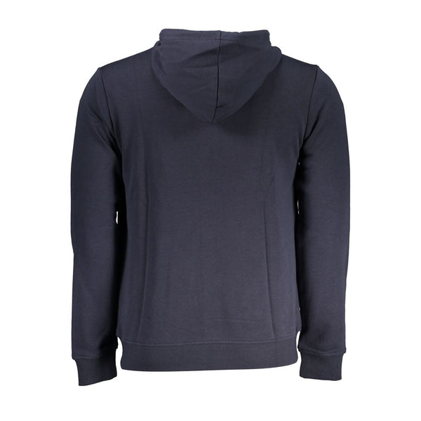 K-WAY Blue Hooded Cotton Blend Sweatshirt