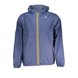 K-WAY Sleek Waterproof Blue Jacket with Contrast Details