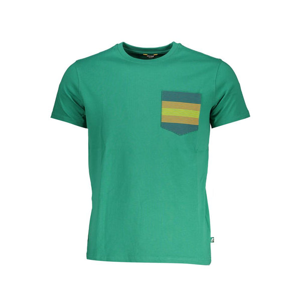 K-WAY Emerald Crew Neck Tee with Contrast Pocket