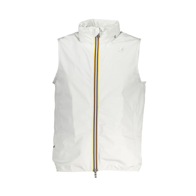 K-WAY Elegant Sleeveless White Zip-Up Jacket