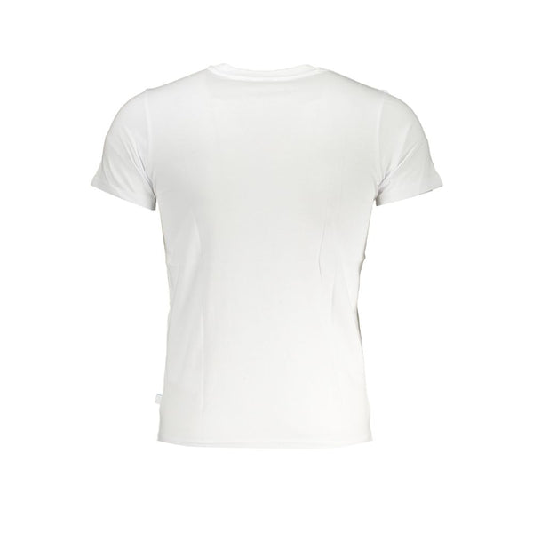 K-WAY Crisp White Cotton Crew Neck Tee with Pocket