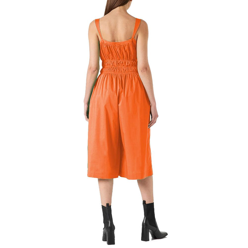 PINKO Chic Orange Cotton Sleeveless Tracksuit Dress